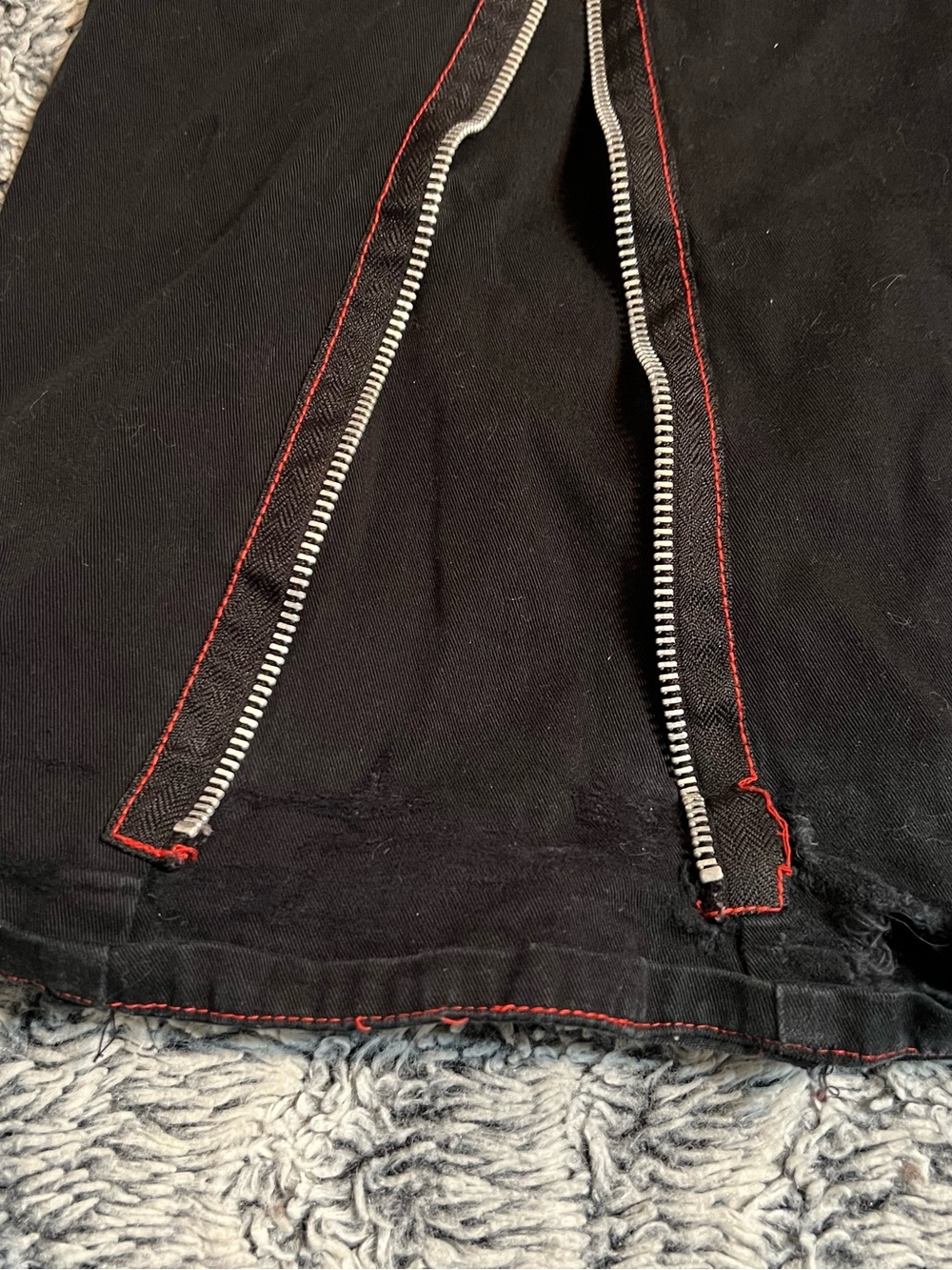 Tripp Nyc Flare Pants Jeans With Straps Size 13 Emo Rave Goth Y2K Stars Skull - Picture 12 of 16